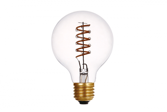 LED Spiral Filament Bulb G125