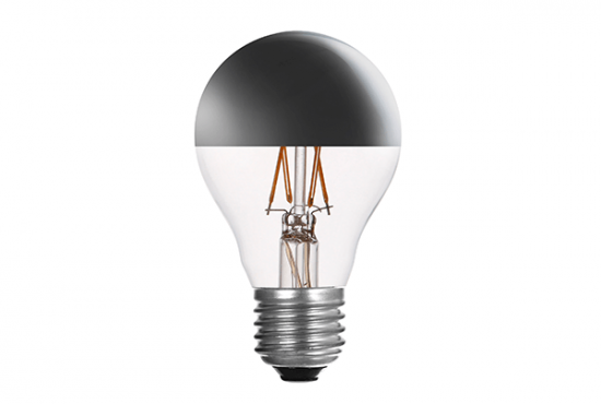 Crown Silver LED Bulbs Filament A60 E27 Dimmable - Amoluce