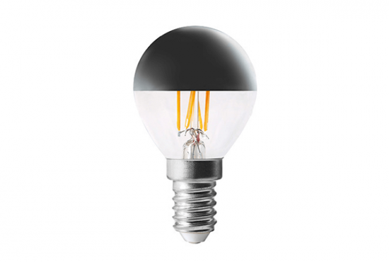 Crown Silver LED Bulbs Filament G45 E14 Dimmable - Amoluce