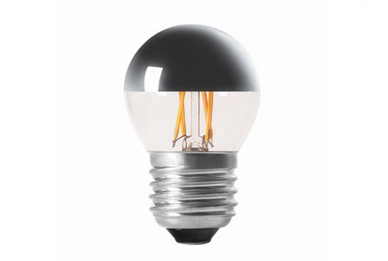 Crown Silver LED Bulbs Filament G45 E27 Dimmable - Amoluce